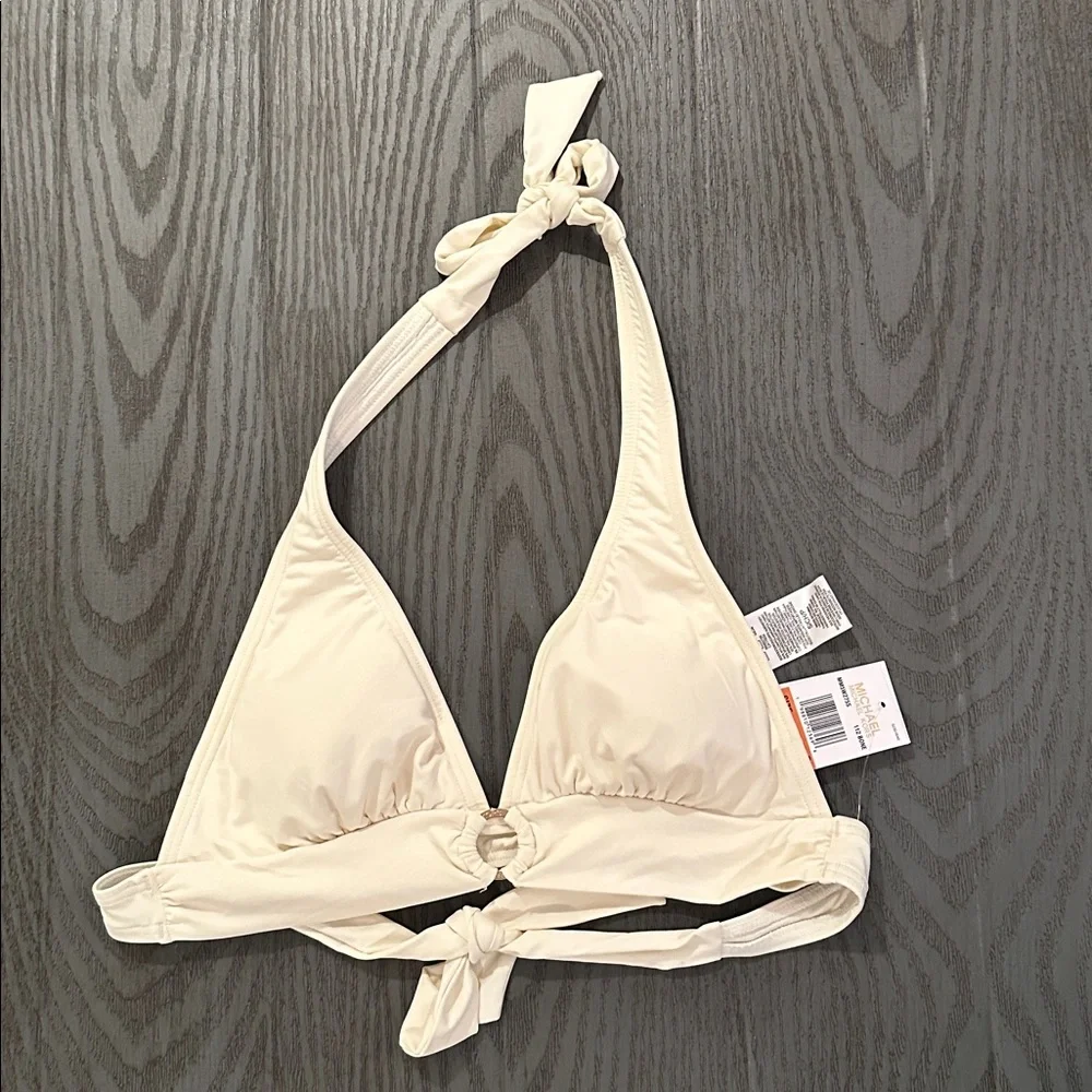 Cream Halter Bikini Set